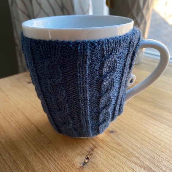 NEW White Winter Coffee Mug with Blue Sweater Mugs for Holidays Holiday Cups Cup - Picture 2 of 6